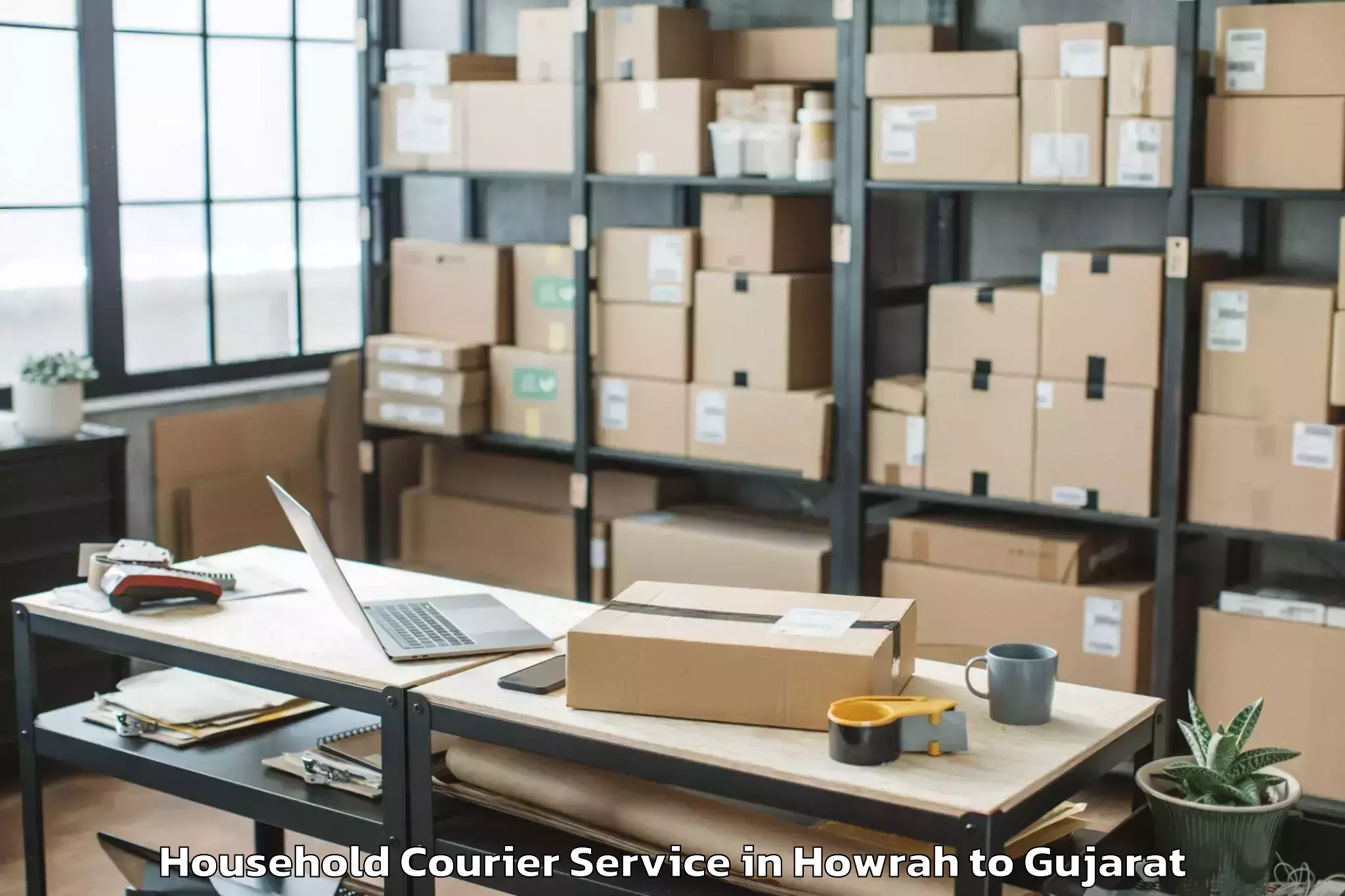 Expert Howrah to Vansada Household Courier